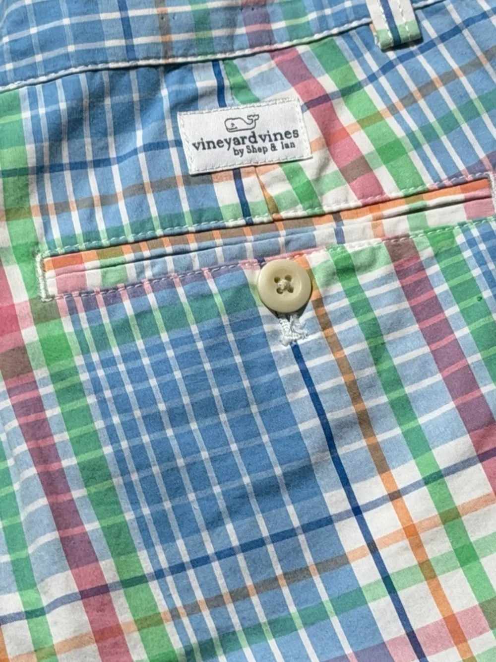 Boys Set of 2 Vineyard Vines Striped Shorts with Light Green and Navy
